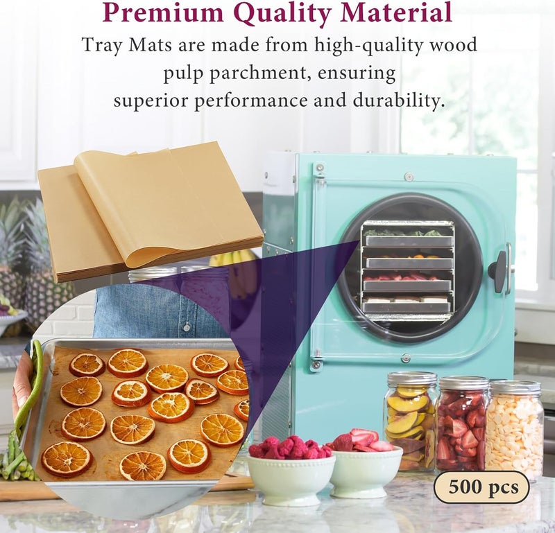chaseroad 500 Packs Freeze Dryer Tray Mats For Harvest Right Freeze Dryer Accessories for Extra Large Trays, Parchment Sheets, Freeze Dryer Tray Mats for Harvest Right - Image 5
